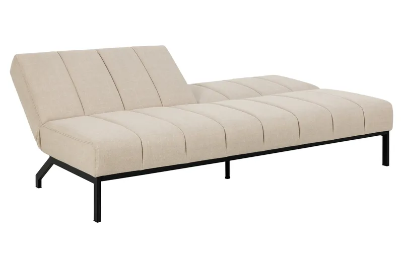 Sapita 2-sits Längsbäddad Bäddsoffa 120x200 cm i Tyg - Beige - Möbler - Soffa - Bäddsoffa