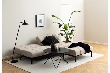 Sapita 2-sits Längsbäddad Bäddsoffa 120x200 cm i Tyg - Beige - Möbler - Soffa - Bäddsoffa