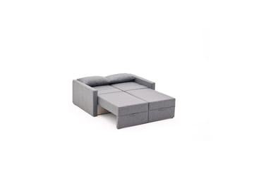 Savra 2-sits Rektangulär Bäddsoffa 136x200 cm med Förvaring i Tyg - Grå - Möbler - Soffa - Bäddsoffa
