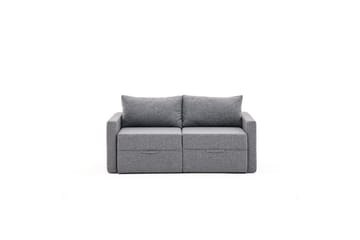 Savra 2-sits Rektangulär Bäddsoffa 136x200 cm med Förvaring i Tyg - Grå - Möbler - Soffa - Bäddsoffa