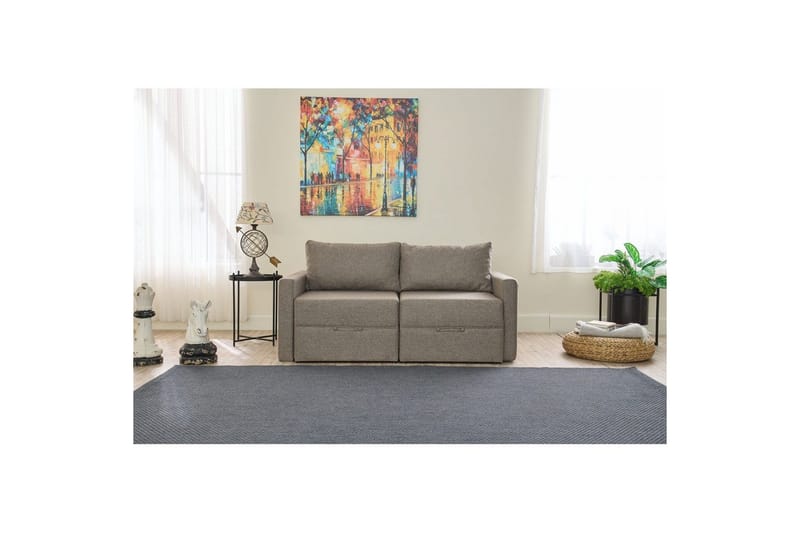 Savra Bäddsoffa med Divan 2-sits - Brun - Möbler - Soffa - Bäddsoffa