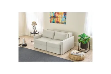 Savra Bäddsoffa med Divan 2-sits - Cream - Möbler - Soffa - Bäddsoffa