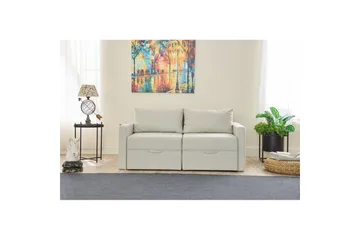 Savra Bäddsoffa med Divan 2-sits - Cream - Möbler - Soffa - Bäddsoffa