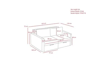 Savra Bäddsoffa med Divan 2-sits - Cream - Möbler - Soffa - Bäddsoffa