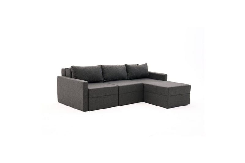 Savra Bäddsoffa med Divan 3-sits - Antracit - Möbler - Soffa - Bäddsoffa