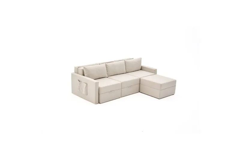 Savra Bäddsoffa med Divan 3-sits - Cream - Möbler - Soffa - Bäddsoffa