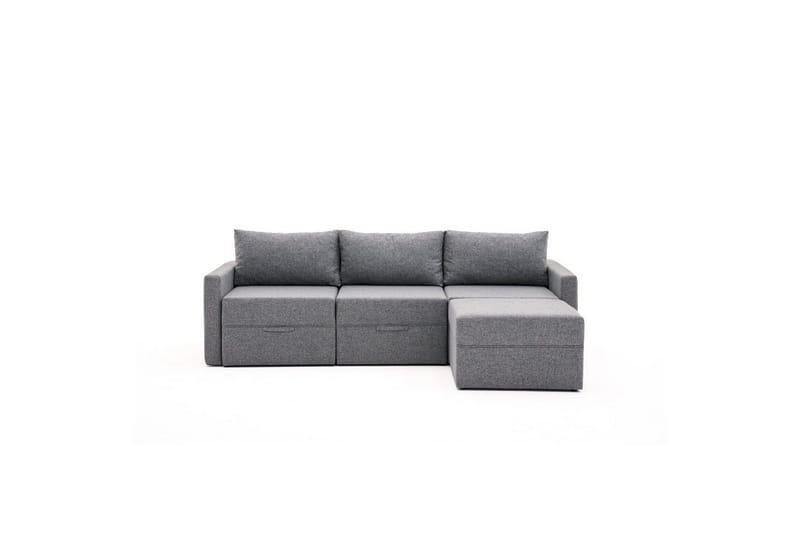 Savra Bäddsoffa med Divan 3-sits - Grå - Möbler - Soffa - Bäddsoffa