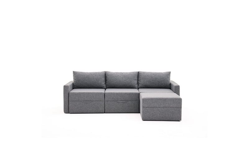 Savra Bäddsoffa med Divan 3-sits - Grå - Möbler - Soffa - Bäddsoffa