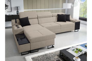 Seginus Bäddsoffa m. Divan Förvaring 3-sits 226x127 - Beige - Möbler - Soffa - Bäddsoffa