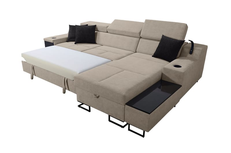 Seginus Bäddsoffa m. Divan Förvaring 3-sits 226x127 - Blå - Möbler - Soffa - Bäddsoffa