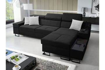 Seginus Bäddsoffa m. Divan Förvaring 3-sits 226x127 - Svart - Möbler - Soffa - Bäddsoffa