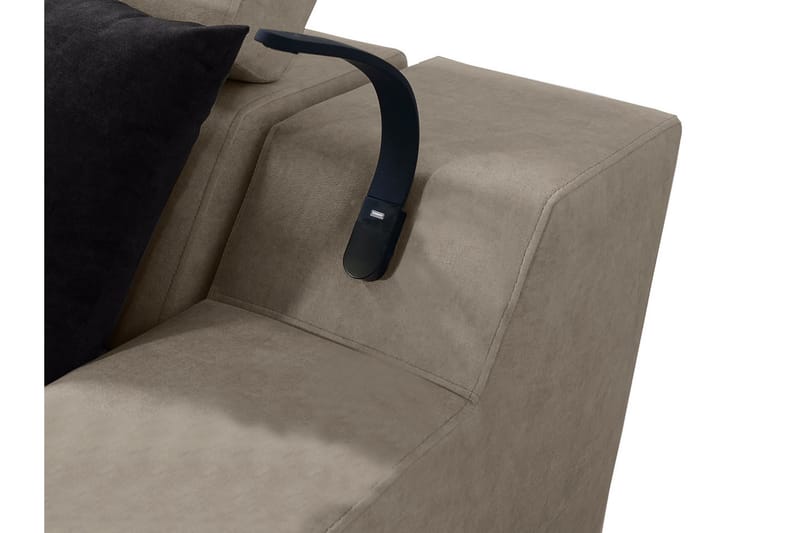 Seginus Bäddsoffa m. Schäslong 3-sits 210x127 - Grön - Bäddsoffa