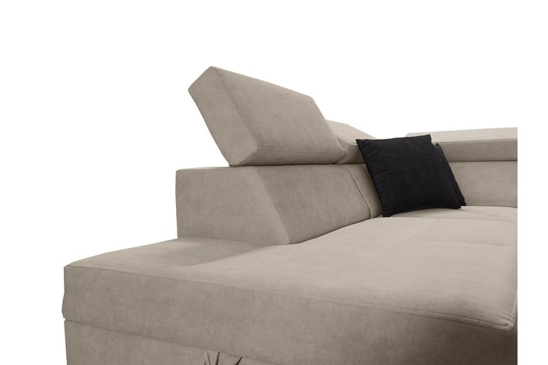 Seginus Bäddsoffa m. Schäslong 3-sits 210x127 - Svart - Möbler - Soffa - Bäddsoffa