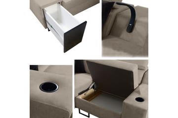 Seginus Hörnbäddsoffa 4-sits 210x127 - Beige - Möbler - Soffa - Bäddsoffa