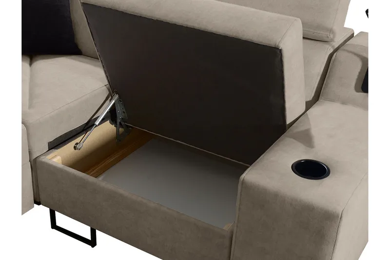 Seginus Hörnbäddsoffa 4-sits 210x127 - Beige - Möbler - Soffa - Bäddsoffa