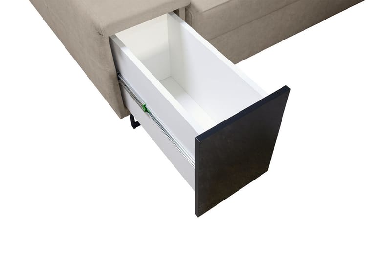 Seginus Hörnbäddsoffa 4-sits 210x127 - Svart - Möbler - Soffa - Bäddsoffa