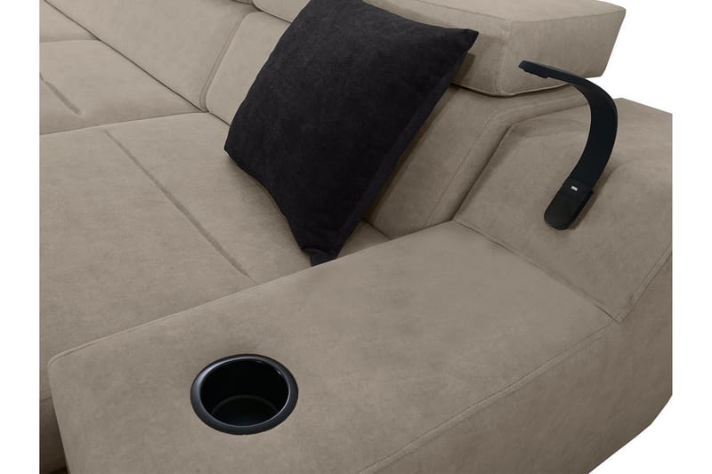 Seginus Hörnbäddsoffa m. Divan 5-sits 268x127 - Svart - Möbler - Soffa - Bäddsoffa