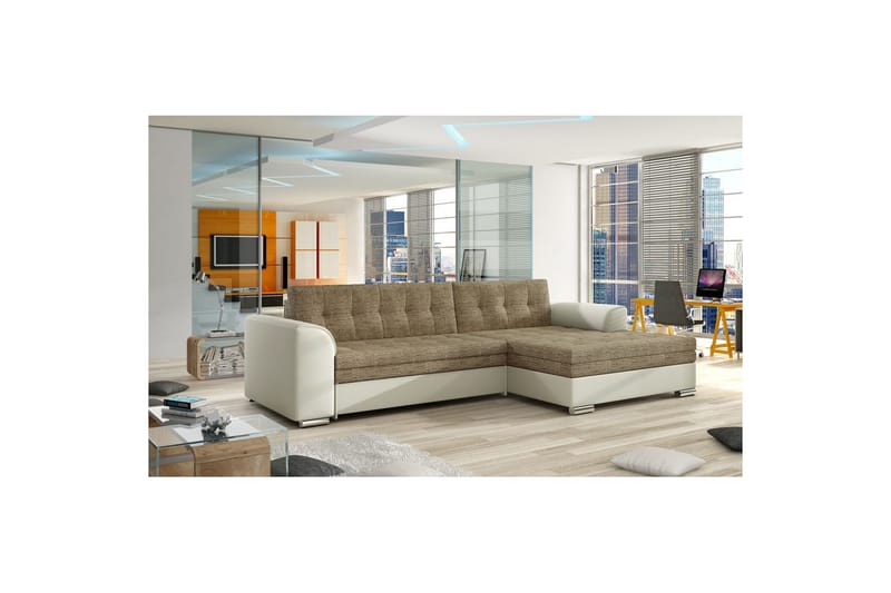Sektion Eltap Conforti 275x165x78 cm - Berlin 03, Soft 33, Beige, Höger - Möbler - Soffa - Bäddsoffa