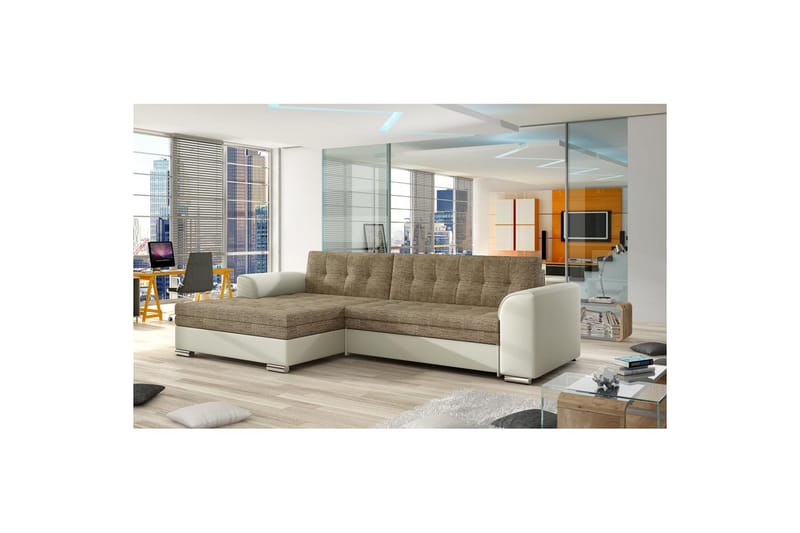Sektion Eltap Conforti 275x165x78 cm - Berlin 03, Soft 33, Beige, Vänster - Möbler - Soffa - Bäddsoffa