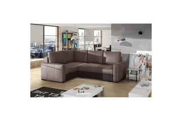 Sektion Eltap Corona 235x162x90 cm - Monolith 09, Monolith 29, Mörkbeige, Brun, Vänster - Möbler - Soffa - Bäddsoffa