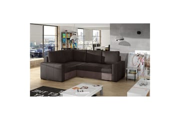 Sektion Eltap Corona 235x162x90 cm - Monolith 29, Monolith 09, Brun, Mörkbeige, Vänster - Möbler - Soffa - Bäddsoffa
