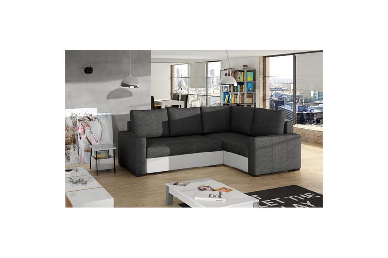 Sektion Eltap Corona 235x162x90 cm - Sawana 05, Soft 17, Grå, Vit, Höger - Möbler - Soffa - Bäddsoffa