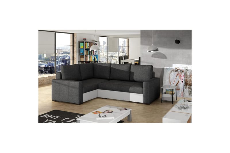 Sektion Eltap Corona 235x162x90 cm - Sawana 05, Soft 17, Grå, Vit, Vänster - Möbler - Soffa - Bäddsoffa
