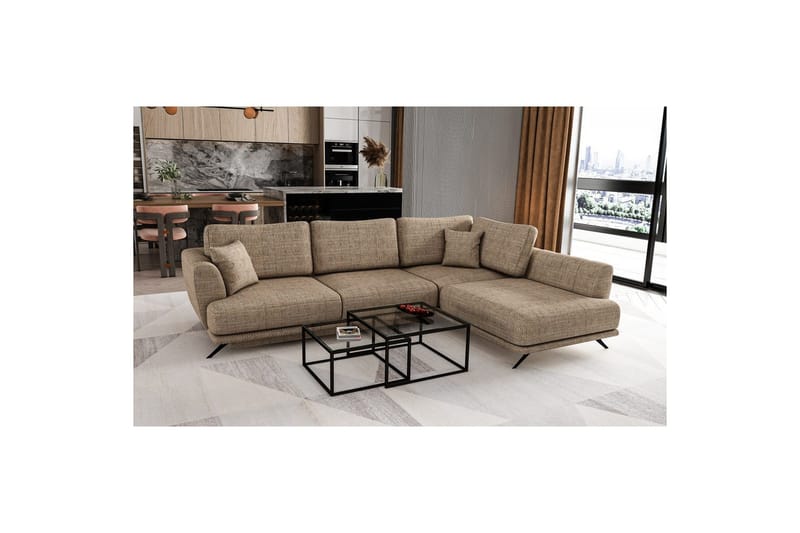 Sektion Eltap Larde 286x191x90 cm, Marte 20, Beige, Höger