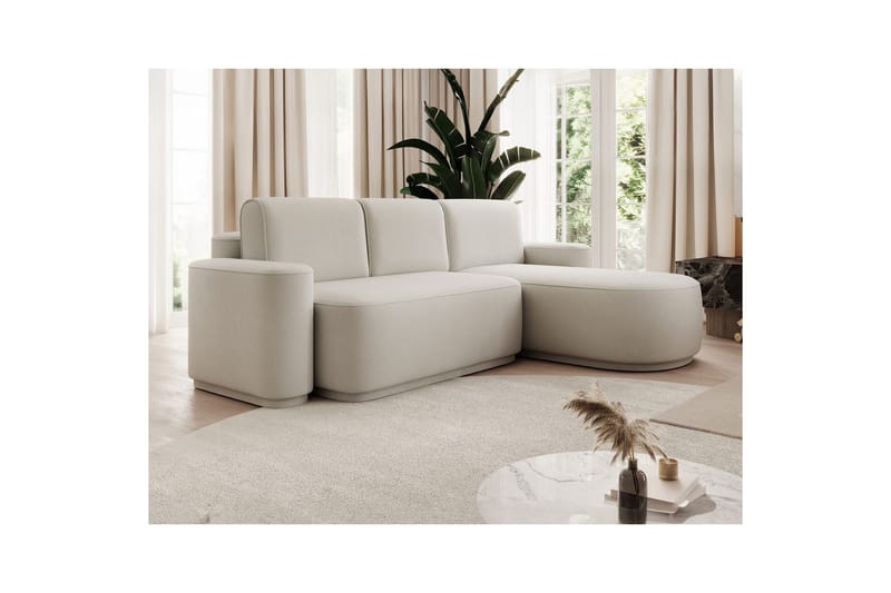 Sektionssoffa Eltap Aurumm 285x92x180 cm - Amore 01, Vit, Höger - Möbler - Soffa - Bäddsoffa