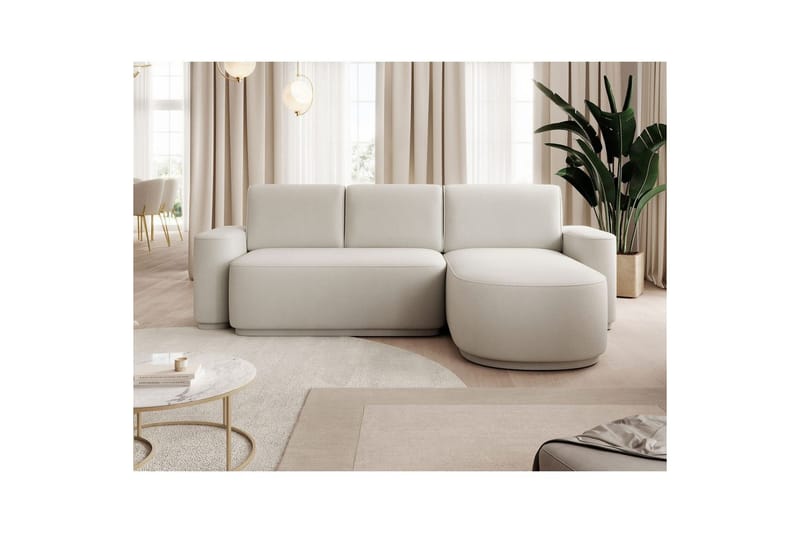 Sektionssoffa Eltap Aurumm 285x92x180 cm - Amore 01, Vit, Höger - Möbler - Soffa - Bäddsoffa