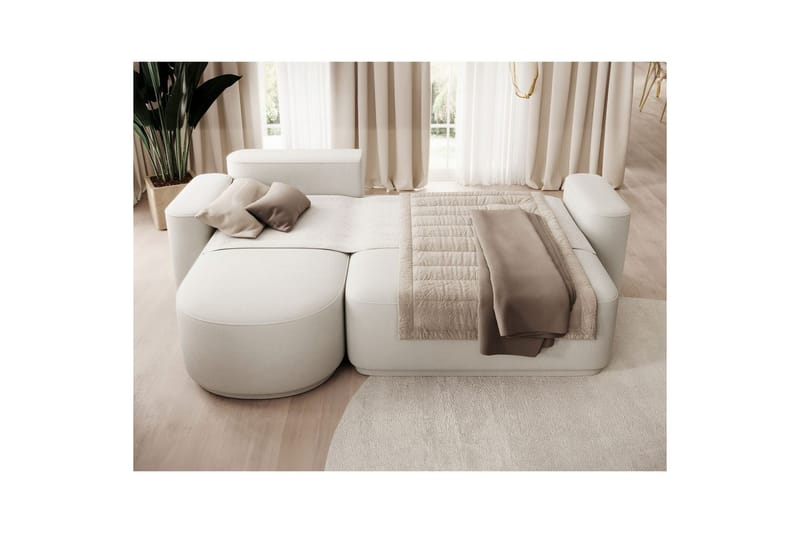 Sektionssoffa Eltap Aurumm 285x92x180 cm - Amore 01, Vit, Vänster - Möbler - Soffa - Bäddsoffa