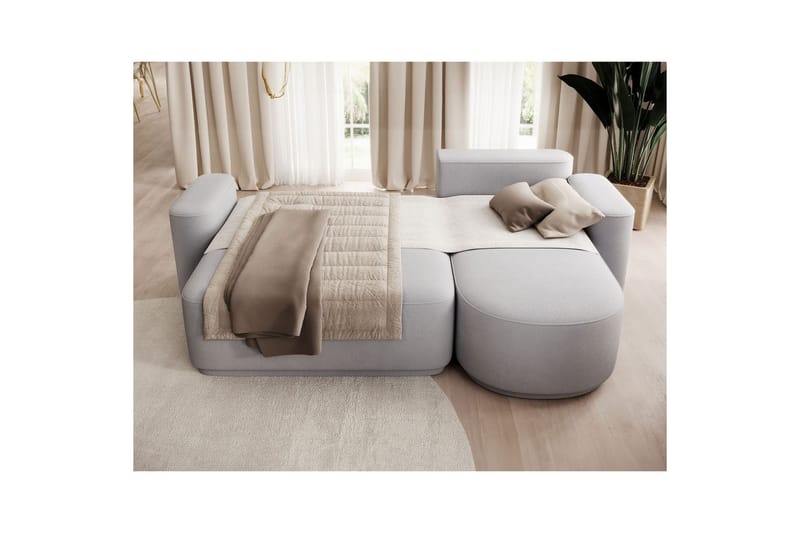 Sektionssoffa Eltap Aurumm 285x92x180 cm - Amore 03, Ljusgrå, Höger - Möbler - Soffa - Bäddsoffa