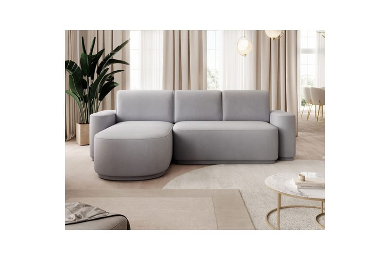 Sektionssoffa Eltap Aurumm 285x92x180 cm - Amore 03, Ljusgrå, Vänster - Möbler - Soffa - Bäddsoffa