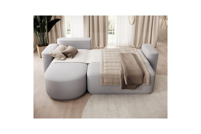 Sektionssoffa Eltap Aurumm 285x92x180 cm - Amore 03, Ljusgrå, Vänster - Möbler - Soffa - Bäddsoffa