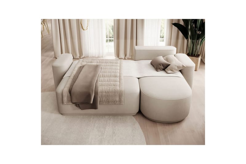 Sektionssoffa Eltap Aurumm 285x92x180 cm - Amore 18, Beige, Höger - Möbler - Soffa - Bäddsoffa