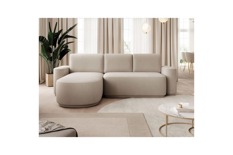 Sektionssoffa Eltap Aurumm 285x92x180 cm - Amore 18, Beige, Vänster - Möbler - Soffa - Bäddsoffa