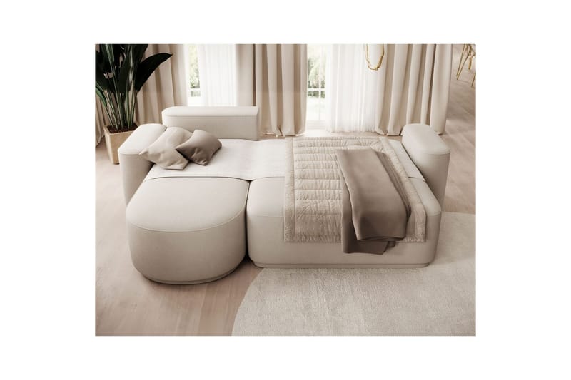 Sektionssoffa Eltap Aurumm 285x92x180 cm - Amore 18, Beige, Vänster - Möbler - Soffa - Bäddsoffa