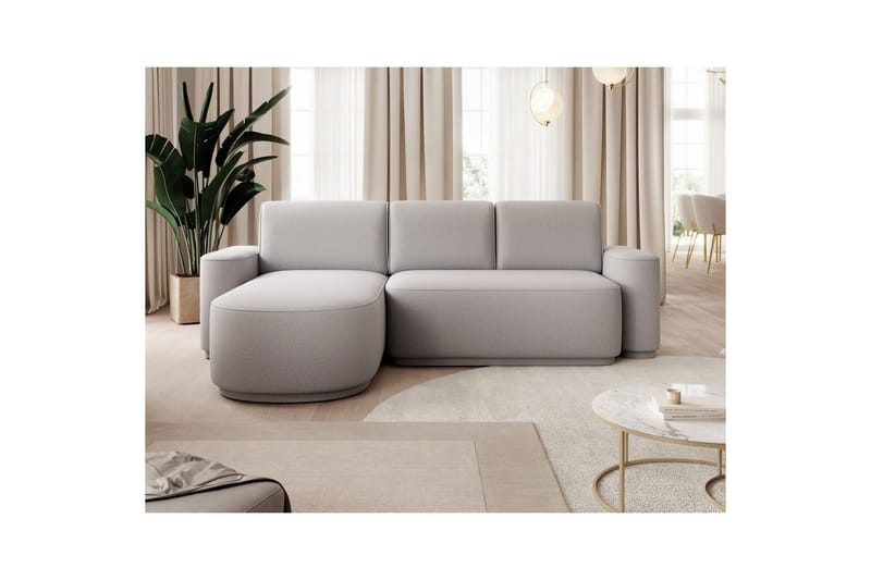 Sektionssoffa Eltap Aurumm 285x92x180 cm - Enjoy 04, Grå, Vänster - Möbler - Soffa - Bäddsoffa