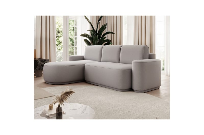 Sektionssoffa Eltap Aurumm 285x92x180 cm - Enjoy 04, Grå, Vänster - Möbler - Soffa - Bäddsoffa