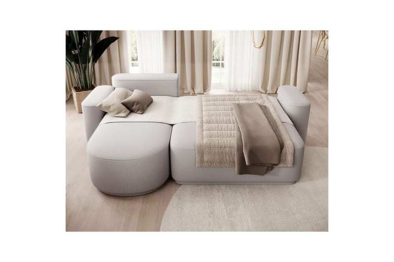 Sektionssoffa Eltap Aurumm 285x92x180 cm - Enjoy 04, Grå, Vänster - Möbler - Soffa - Bäddsoffa