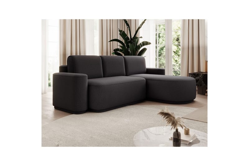 Sektionssoffa Eltap Aurumm 285x92x180 cm - Enjoy 05, Mörkgrå, Höger - Möbler - Soffa - Bäddsoffa