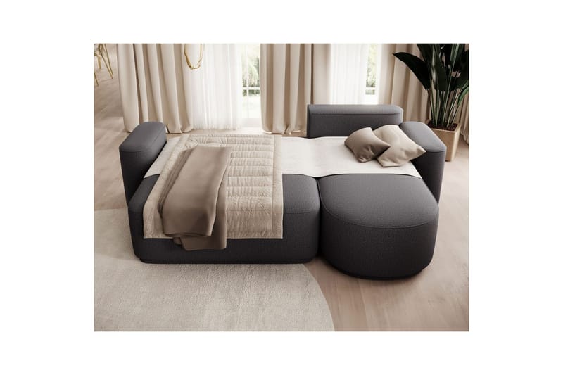 Sektionssoffa Eltap Aurumm 285x92x180 cm - Enjoy 05, Mörkgrå, Höger - Möbler - Soffa - Bäddsoffa