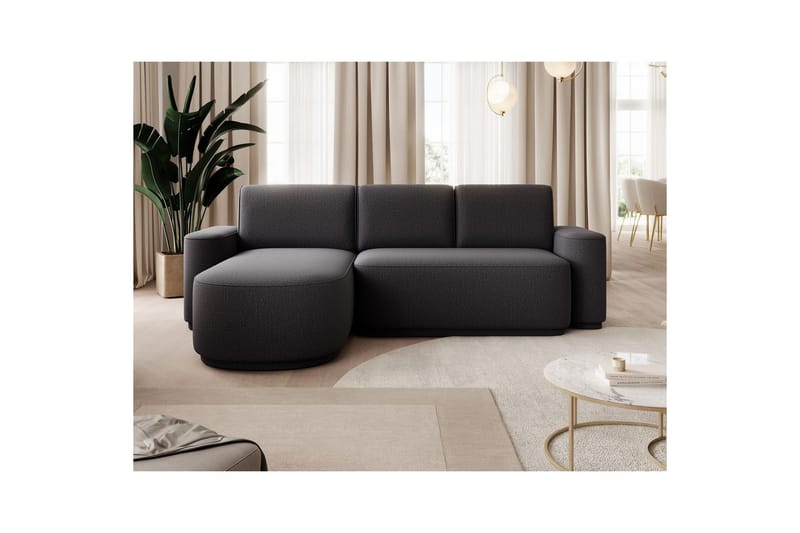 Sektionssoffa Eltap Aurumm 285x92x180 cm - Enjoy 05, Mörkgrå, Vänster - Möbler - Soffa - Bäddsoffa