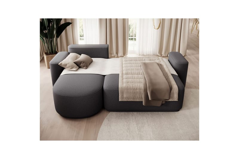Sektionssoffa Eltap Aurumm 285x92x180 cm - Enjoy 05, Mörkgrå, Vänster - Möbler - Soffa - Bäddsoffa