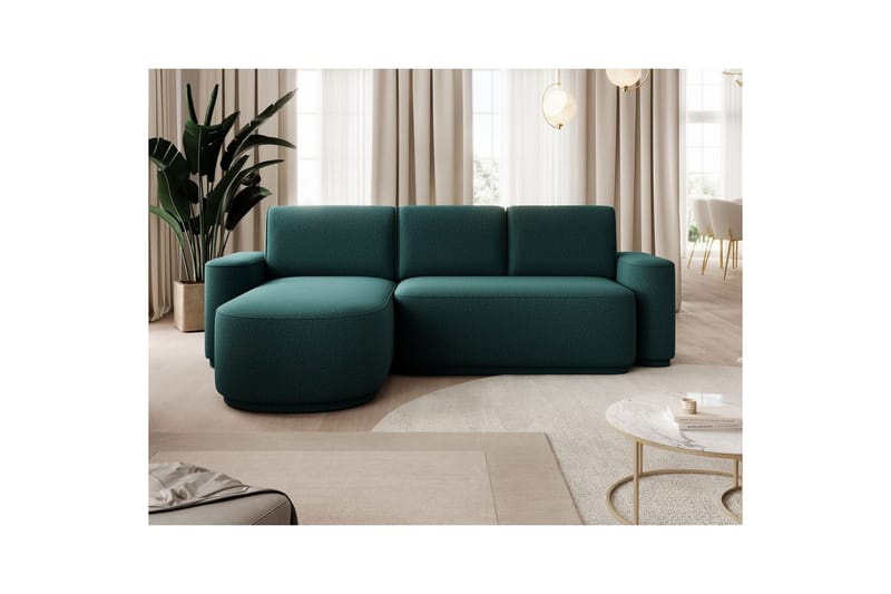 Sektionssoffa Eltap Aurumm 285x92x180 cm - Enjoy 35, Grön, Vänster - Möbler - Soffa - Bäddsoffa