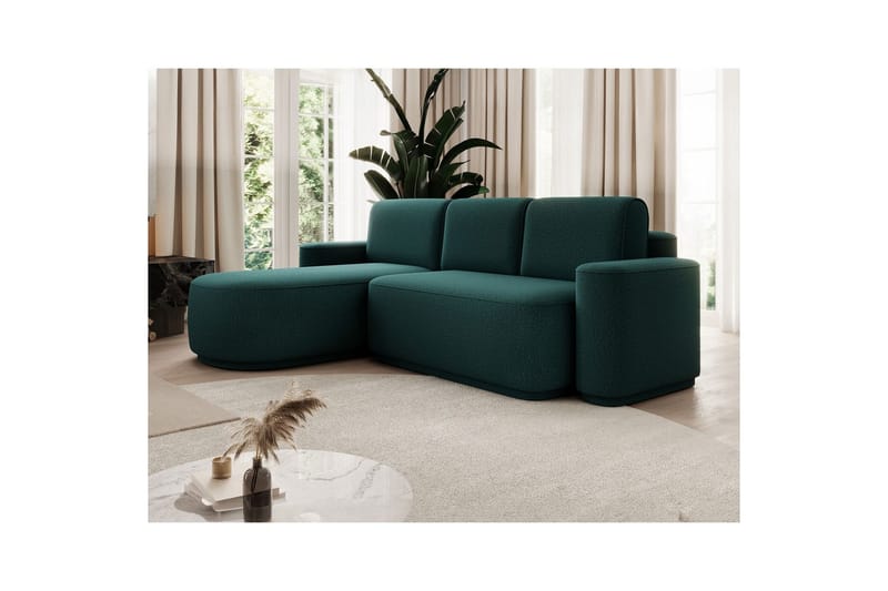 Sektionssoffa Eltap Aurumm 285x92x180 cm - Enjoy 35, Grön, Vänster - Möbler - Soffa - Bäddsoffa