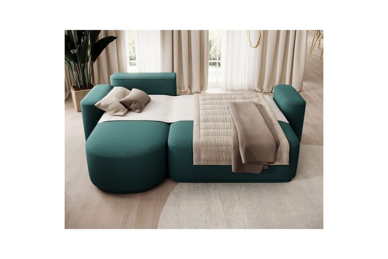 Sektionssoffa Eltap Aurumm 285x92x180 cm - Enjoy 35, Grön, Vänster - Möbler - Soffa - Bäddsoffa