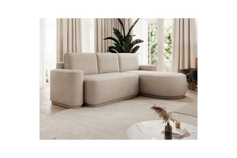 Sektionssoffa Eltap Aurumm 285x92x180 cm - Touch 18, Beige, Höger - Möbler - Soffa - Bäddsoffa