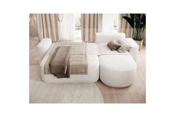 Sektionssoffa Eltap Aurumm 285x92x180 cm - Paolli 01 Vit, Höger - Möbler - Soffa - Bäddsoffa