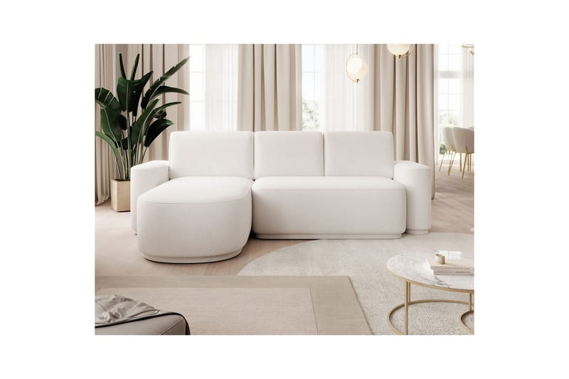 Sektionssoffa Eltap Aurumm 285x92x180 cm - Paolli 01 Vit, Vänster - Möbler - Soffa - Bäddsoffa